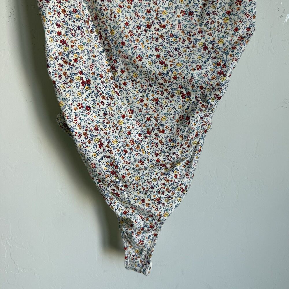 Intimately Free People Bella Ditsy Floral Puff Sleeve Bodysuit Boho Festival - Picture 5 of 11